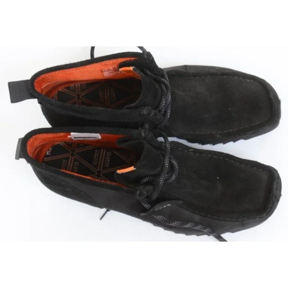 Men's Clarks Original Wallabee FTRE Black Leather Chukka Boot Size 11.5